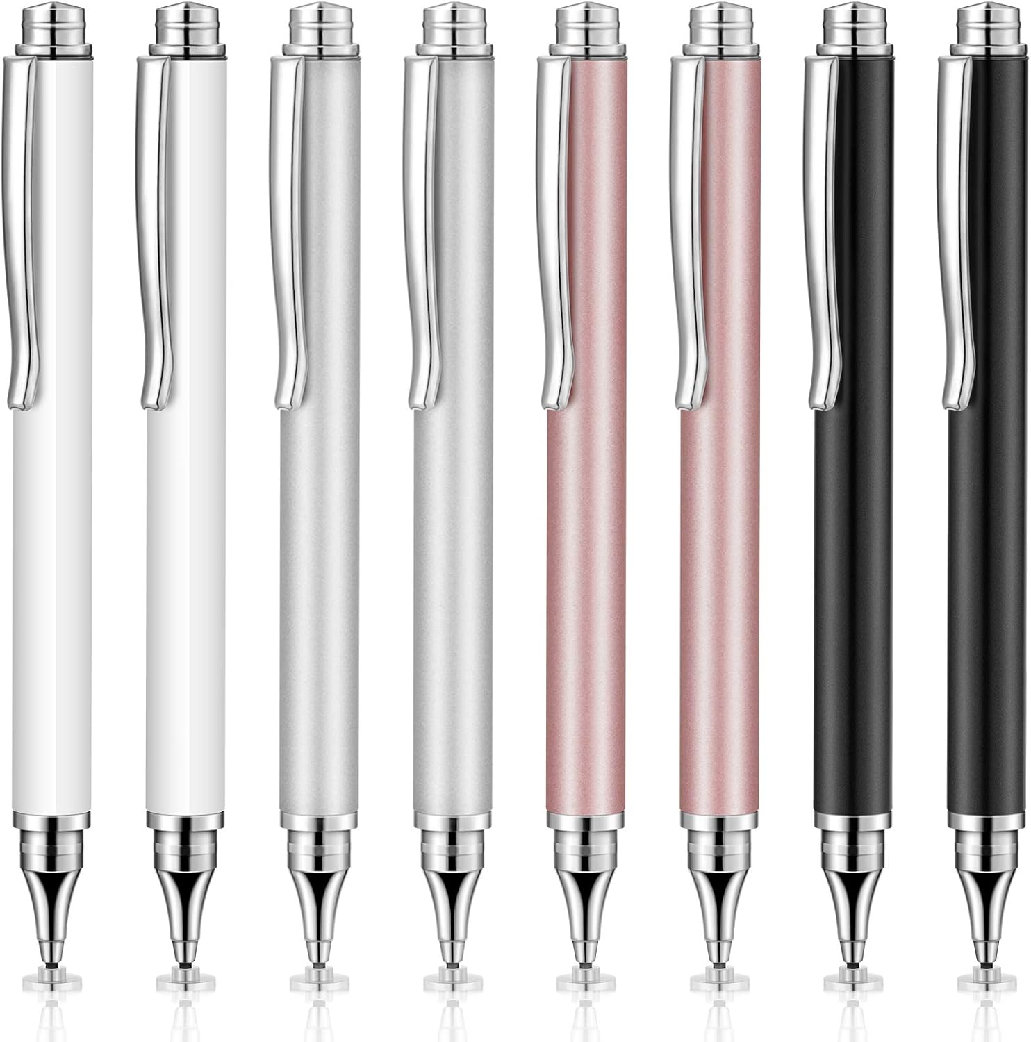 Pack of 8 Capacitive Stylus Pens for Touch Screen, Universal Discount Stylus Pens Fine Point Pen for Most Smart Touchscreen Devices, 4 Colours